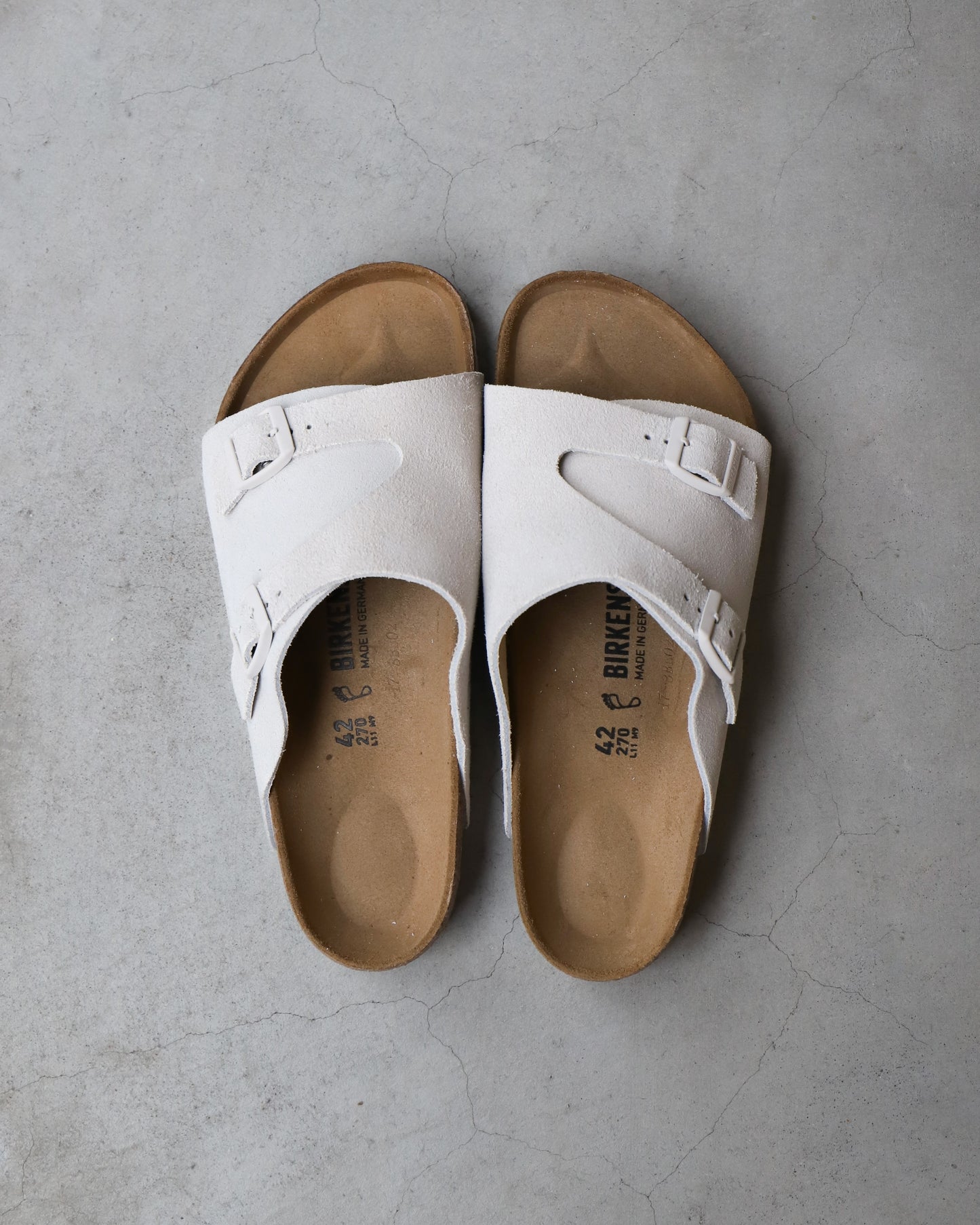 【 24FW 】BIRKENSTOCK Zürich REGULAR VL SUEDE / WHITE