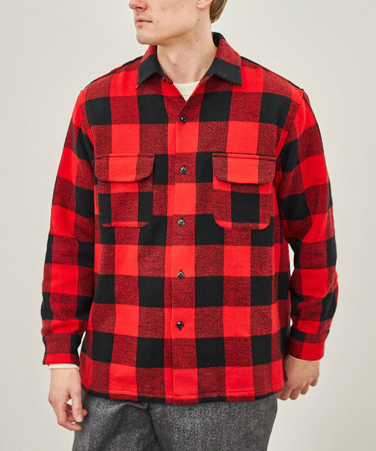 【 24FW 】BIGYANK ROGER SHIRT PLAID COTTON TWEED / RED