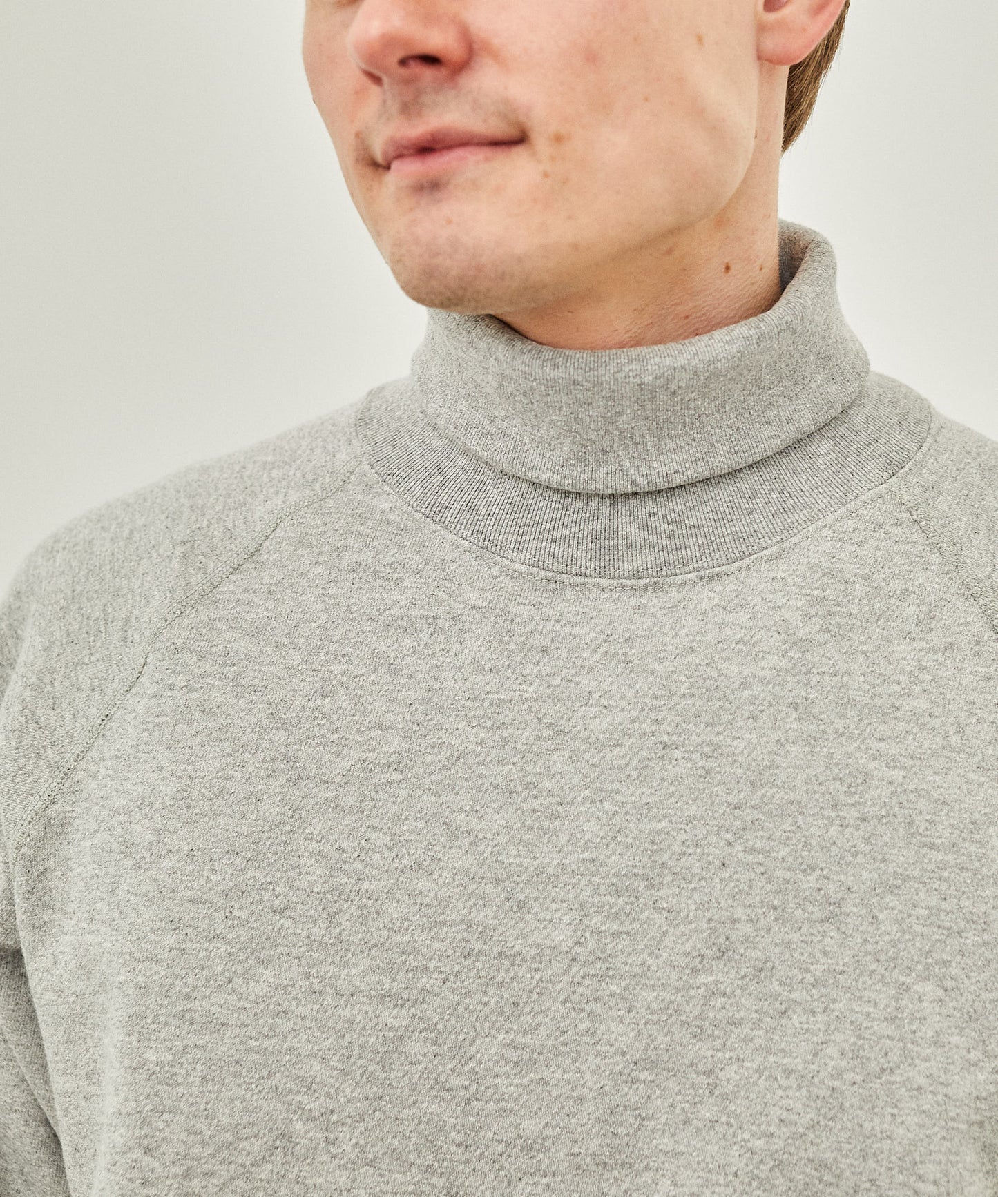 【 24FW 】ANATOMICA SWEAT RAGLAN TURTLE NECK / GREY