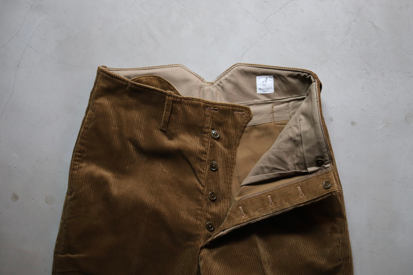 【 24FW 】ANATOMICA PANTALOONS Ⅱ CORDS / KHAKI