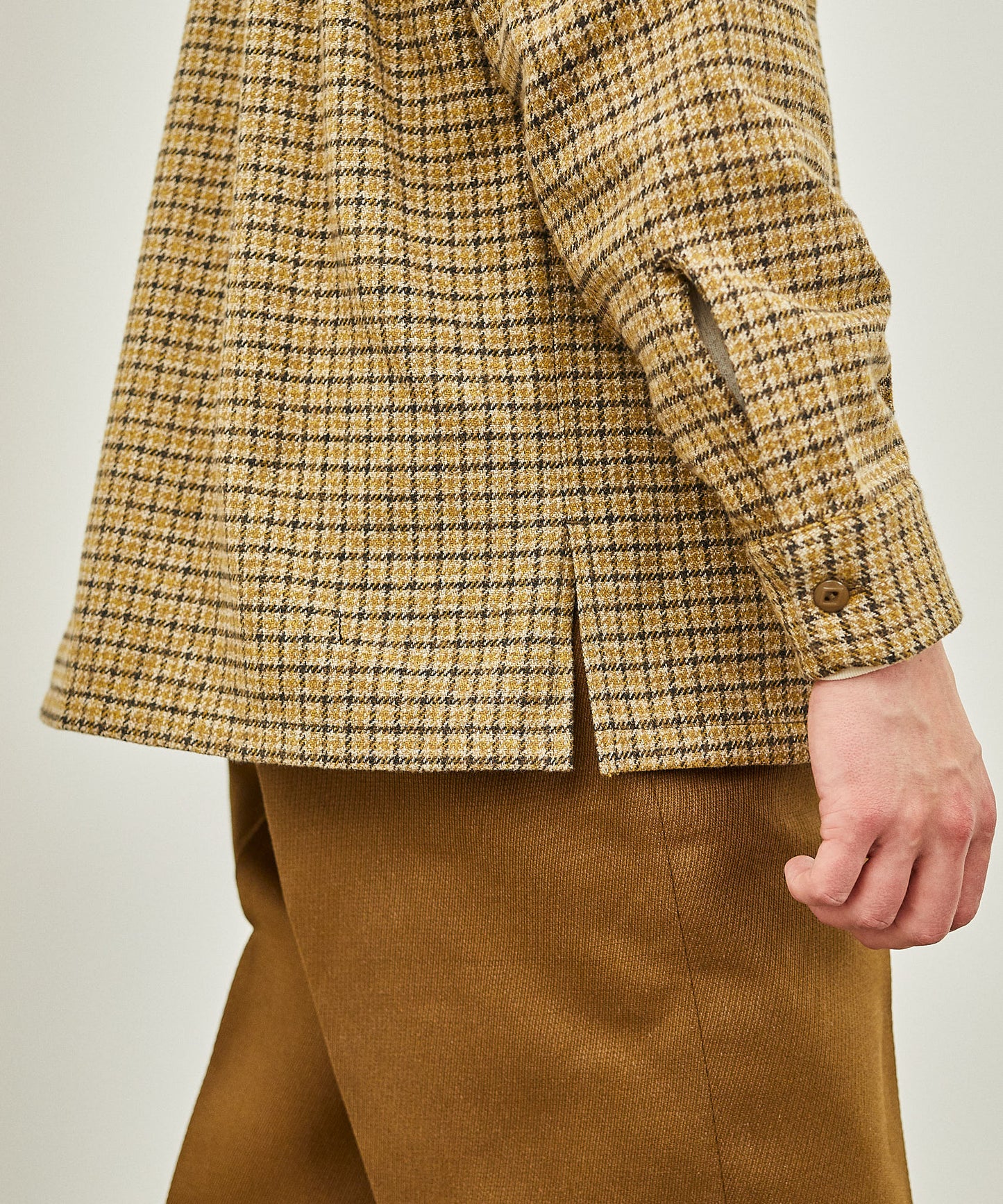 【 24FW 】BIGYANK ROGER SHIRT PLAID COTTON TWEED / BROWN