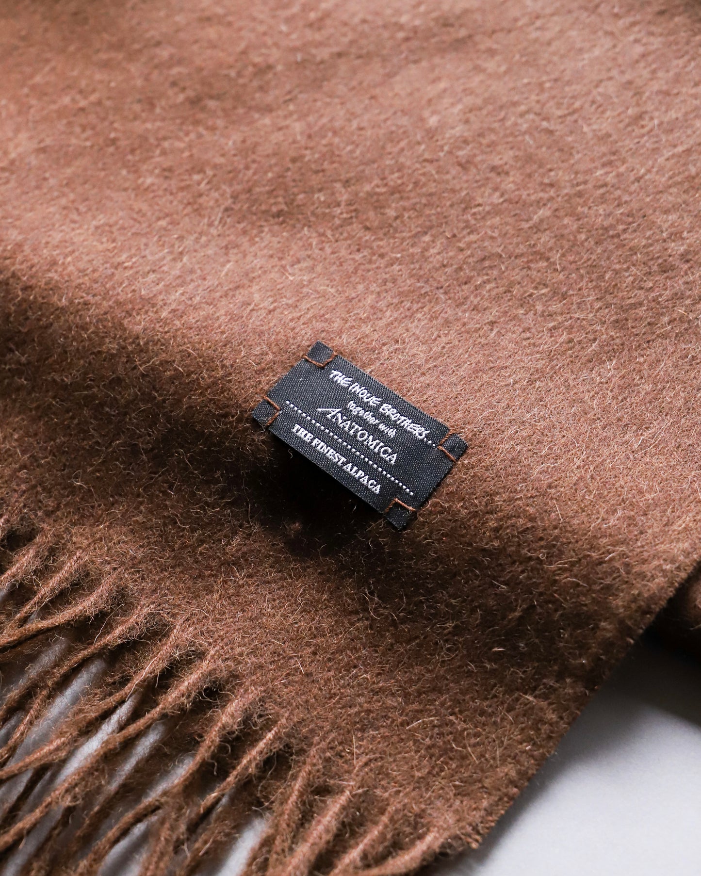 【 24FW 】ANATOMICA × THE INOUE BROTHERS BRUSHED SCARF / BROWN