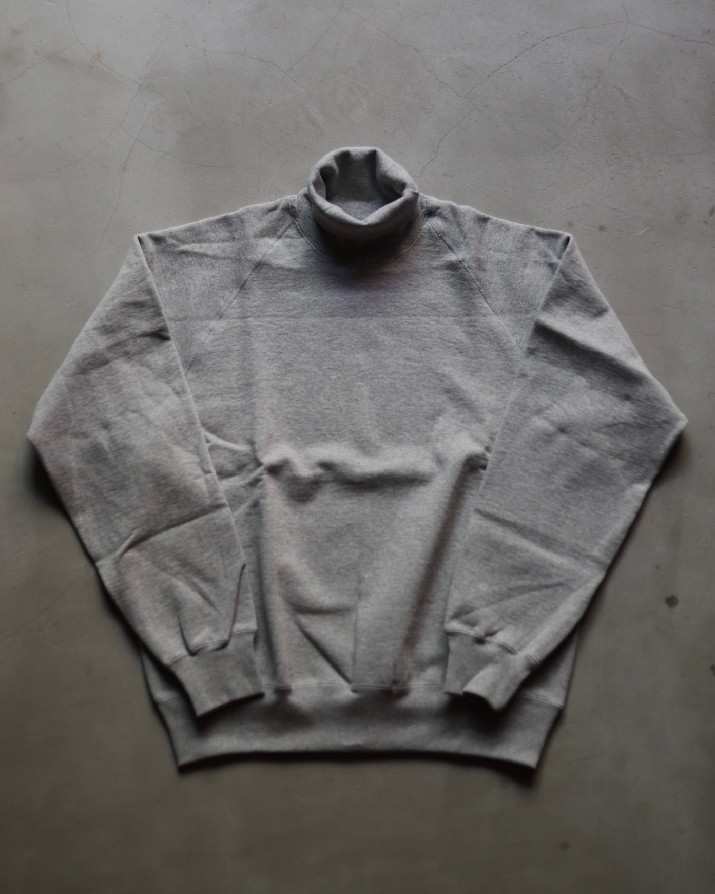 【 24FW 】ANATOMICA SWEAT RAGLAN TURTLE NECK / GREY