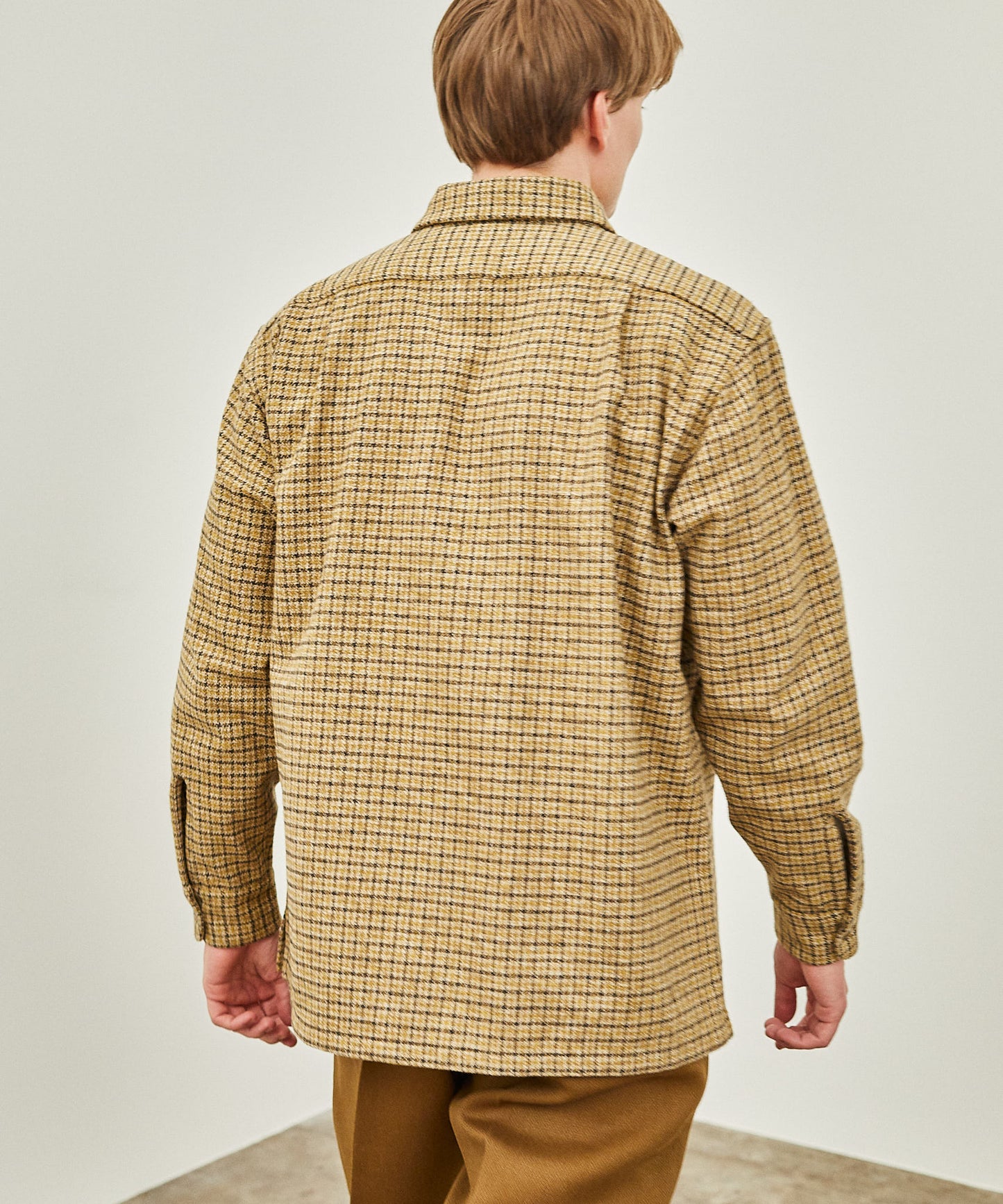 【 24FW 】BIGYANK ROGER SHIRT PLAID COTTON TWEED / BROWN