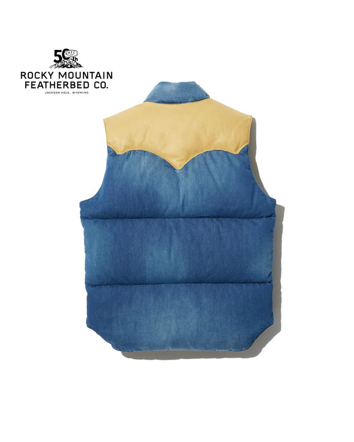 【 50th Anniv. 】RMFC HERITAGE DOWN VEST DENIM / INDIGO USED WASH