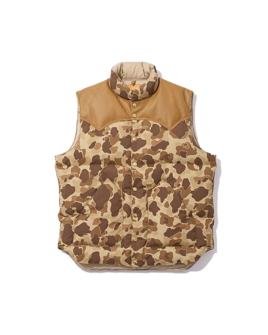 【 25FW 】RMFC HERITAGE DOWN VEST HUNTER CAMO / BROWN