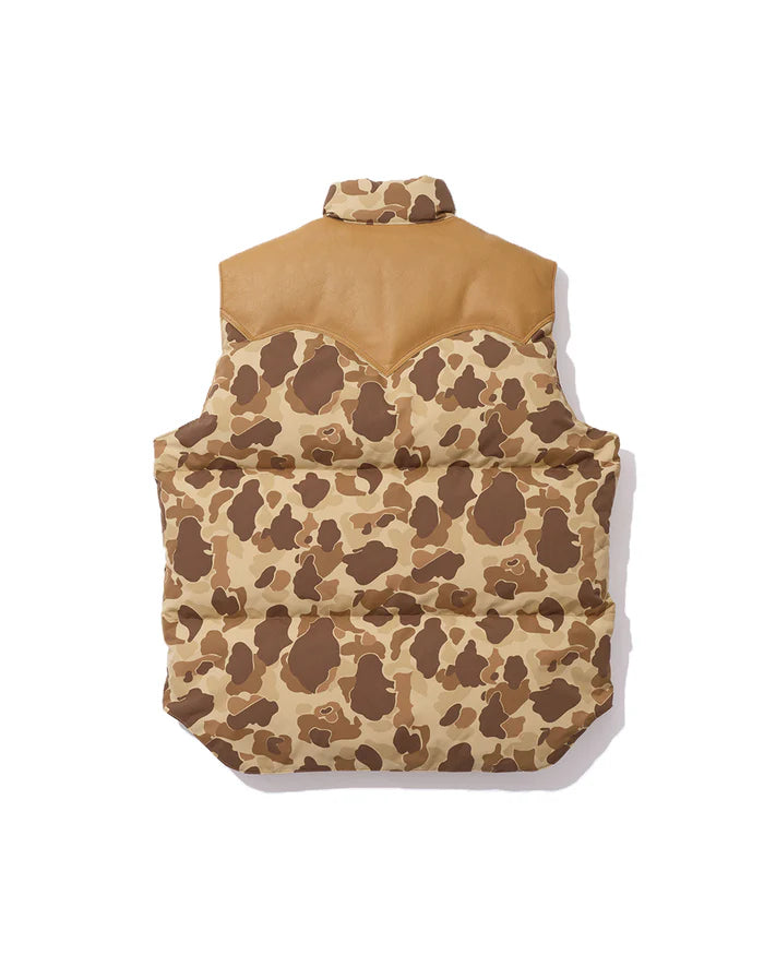 【 25FW 】RMFC HERITAGE DOWN VEST HUNTER CAMO / BROWN
