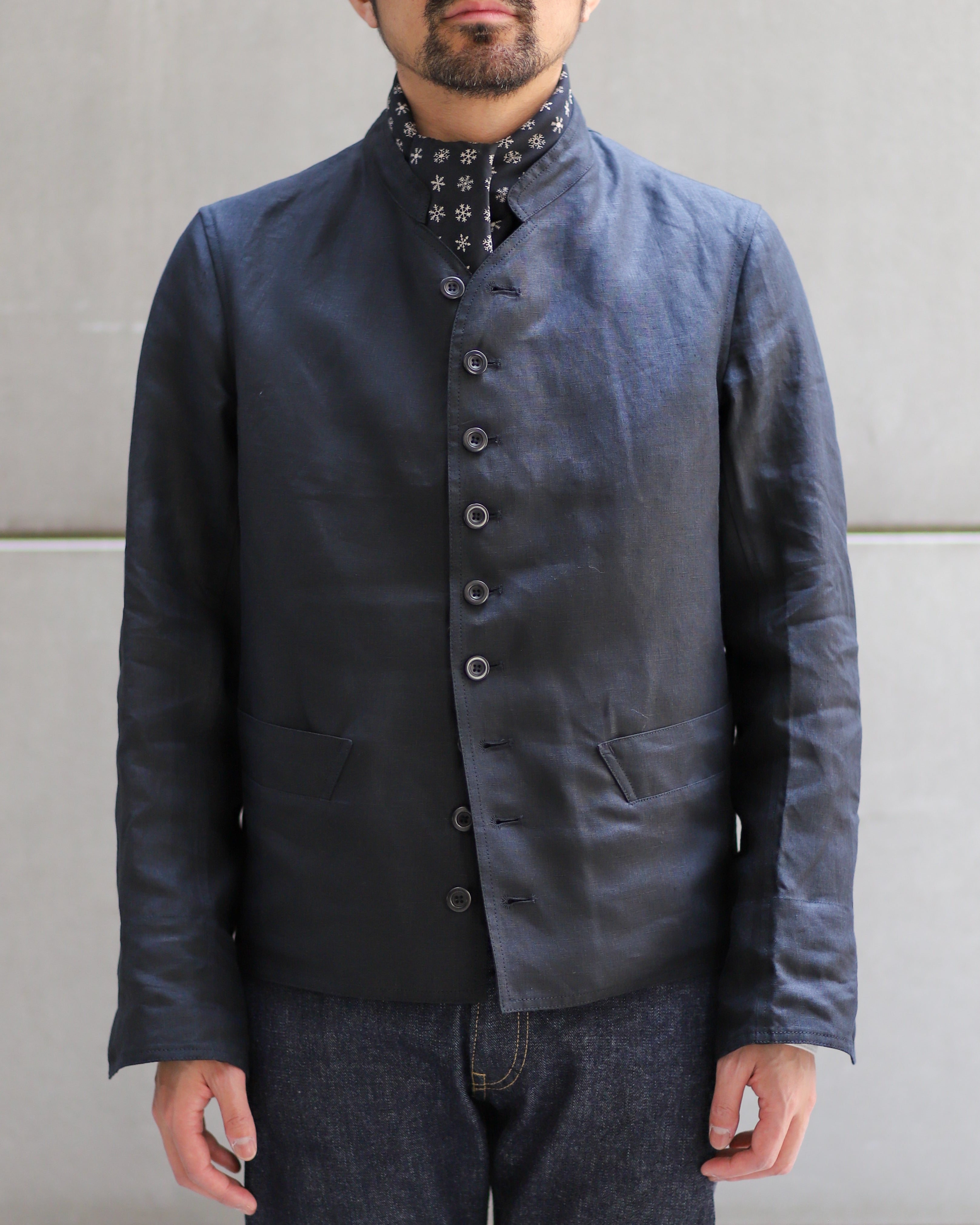 フレンチガーメンツ　アナトミカ　ドルマン 26SS FRENCH GARMENTS 】ANATOMICA DOLMAN JACKET LINEN / BLACK – A