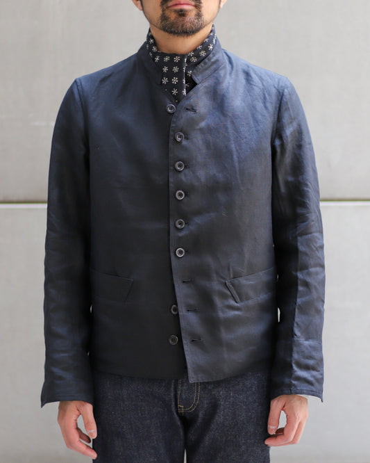 【 26SS FRENCH GARMENTS 】ANATOMICA DOLMAN JACKET LINEN / BLACK