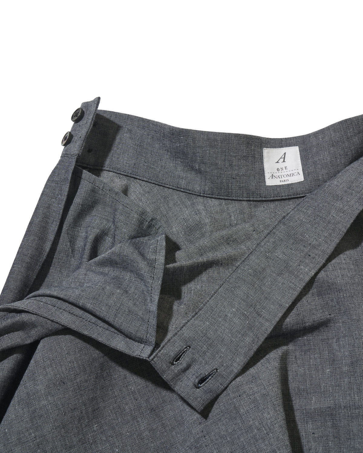【 26SS 】ANATOMICA LADIES FRIDA SKIRT CHAMBRAY / BLACK