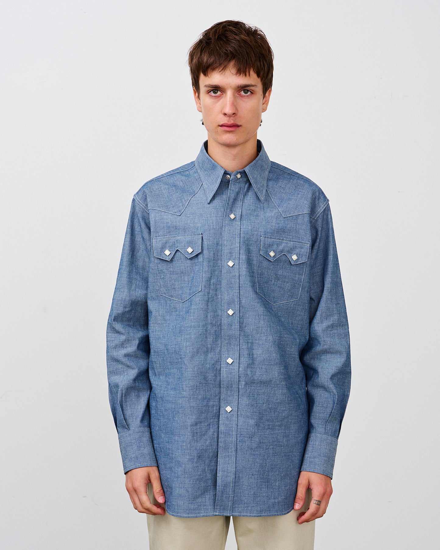 【 26SS 】ANATOMICA BIG A HARRISON SHIRT CHAMBRAY / INDIGO NON WASH