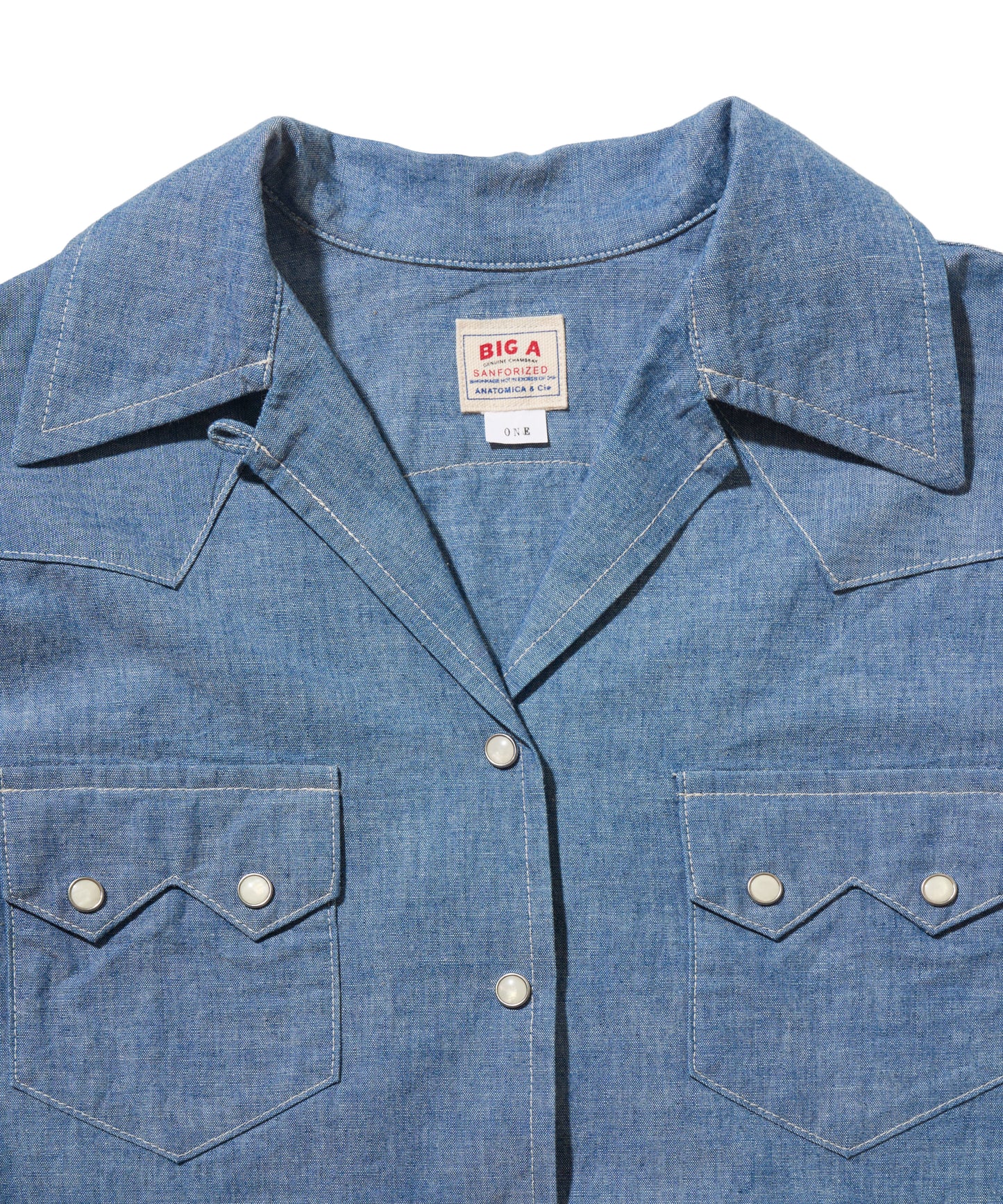 【 26SS 】ANATOMICA BIG A HARRISON SHIRT CHAMBRAY / INDIGO NON WASH