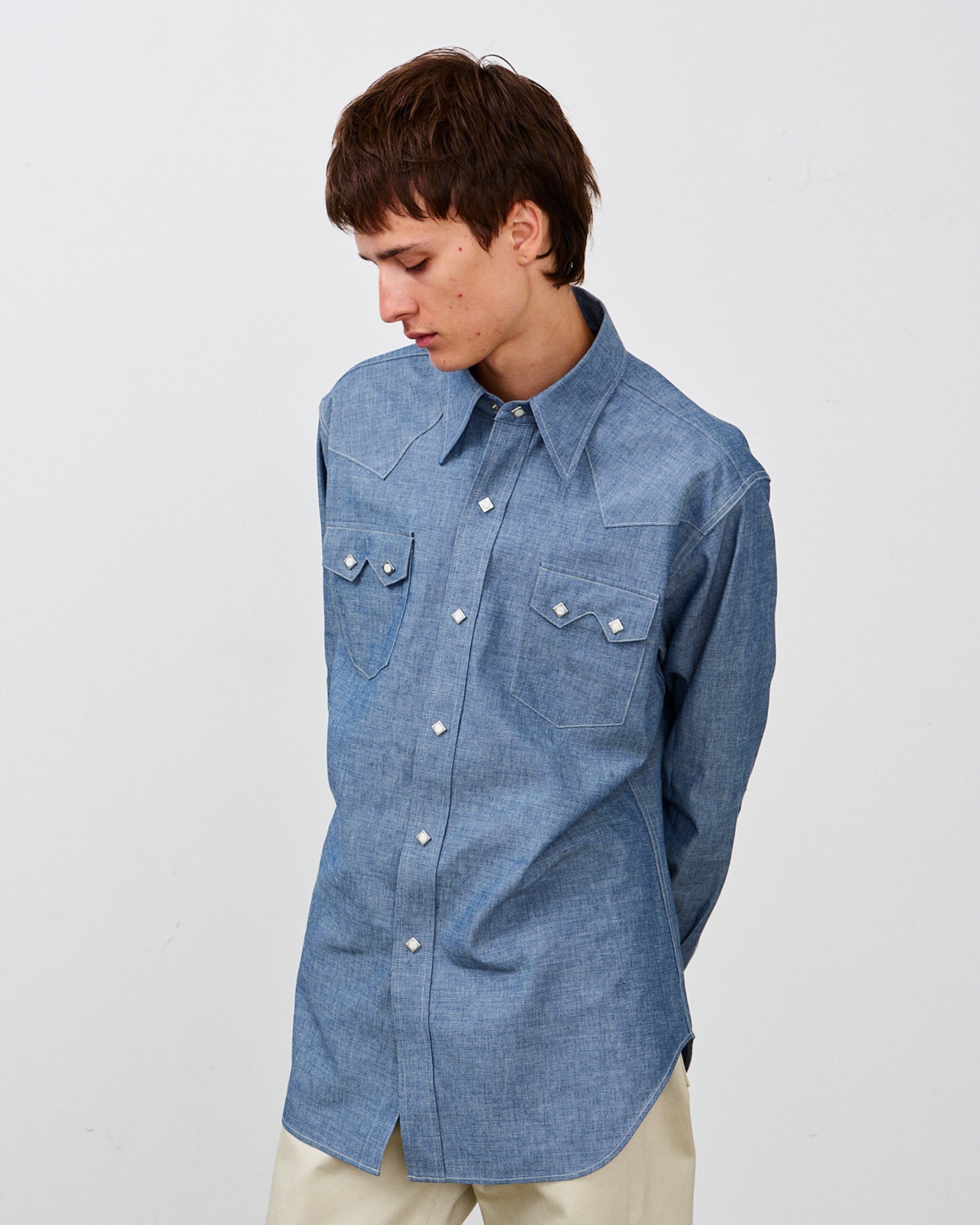 【 26SS 】ANATOMICA BIG A HARRISON SHIRT CHAMBRAY / INDIGO NON WASH