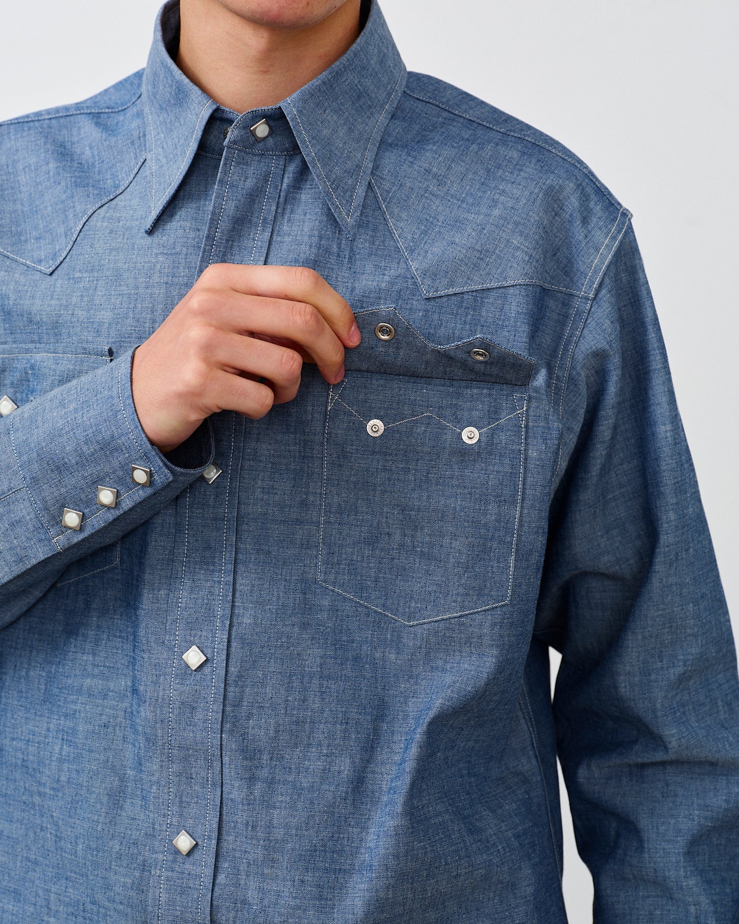 【 26SS 】ANATOMICA BIG A HARRISON SHIRT CHAMBRAY / INDIGO NON WASH