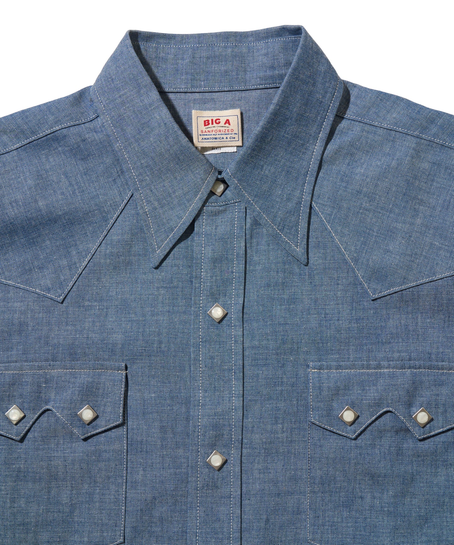 【 26SS 】ANATOMICA BIG A HARRISON SHIRT CHAMBRAY / INDIGO NON WASH