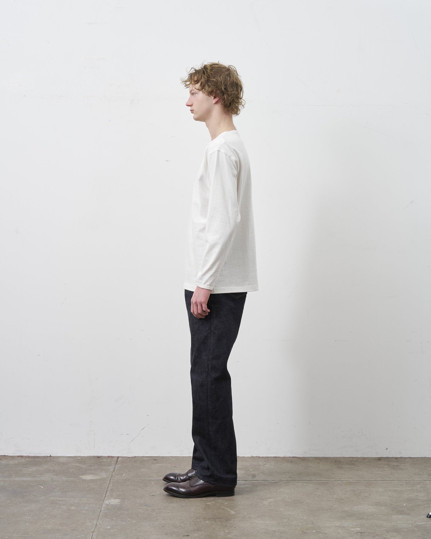 【 26SS 】BIGYANK HENRY NECK LS  TEE / WHITE