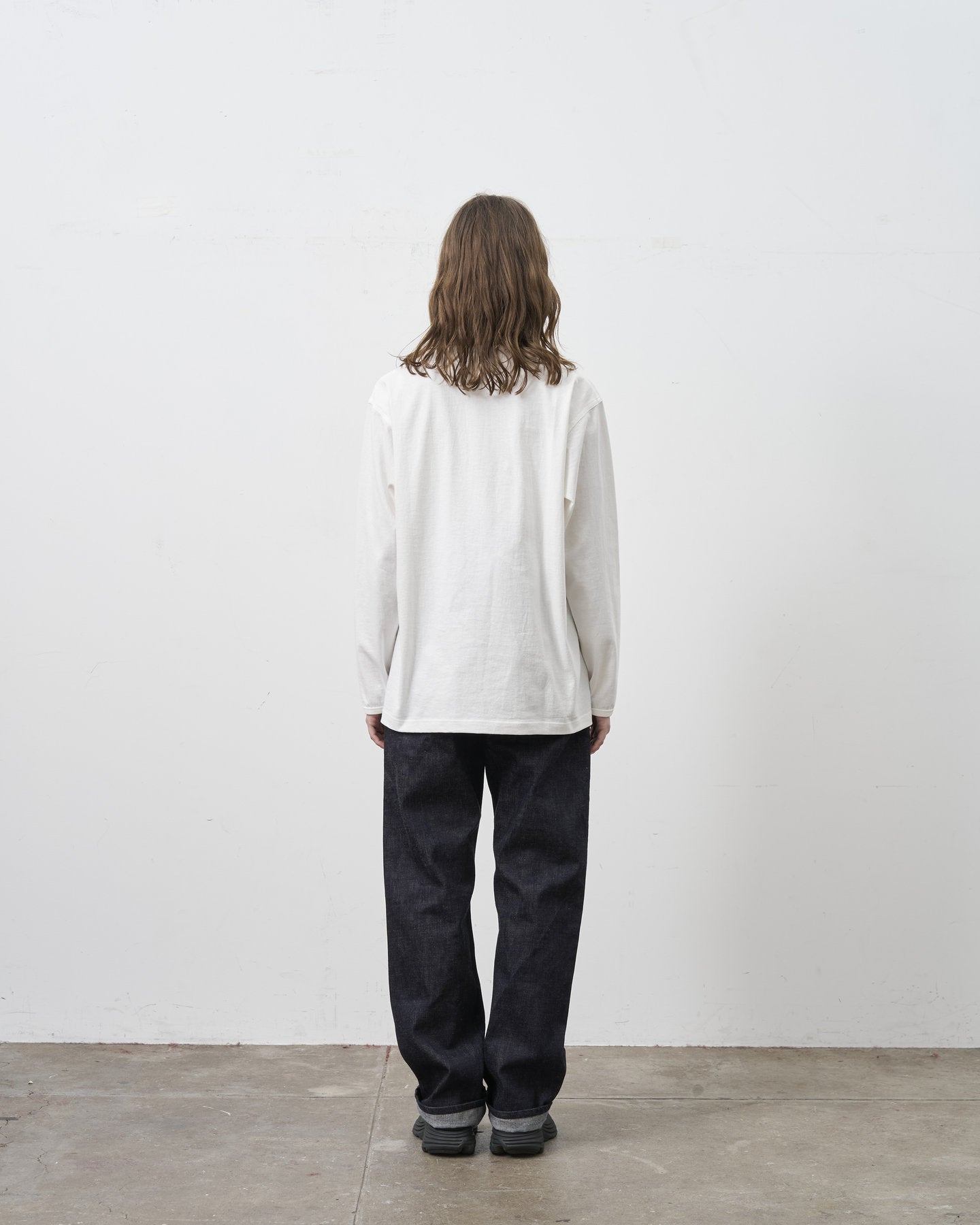 【 26SS 】BIGYANK HENRY NECK LS  TEE / WHITE