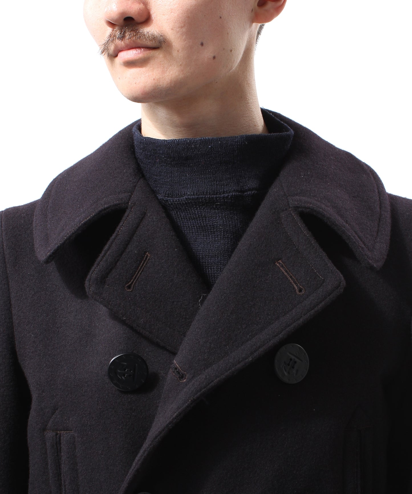 【 24FW 】ANATOMICA PEA COAT / NAVY