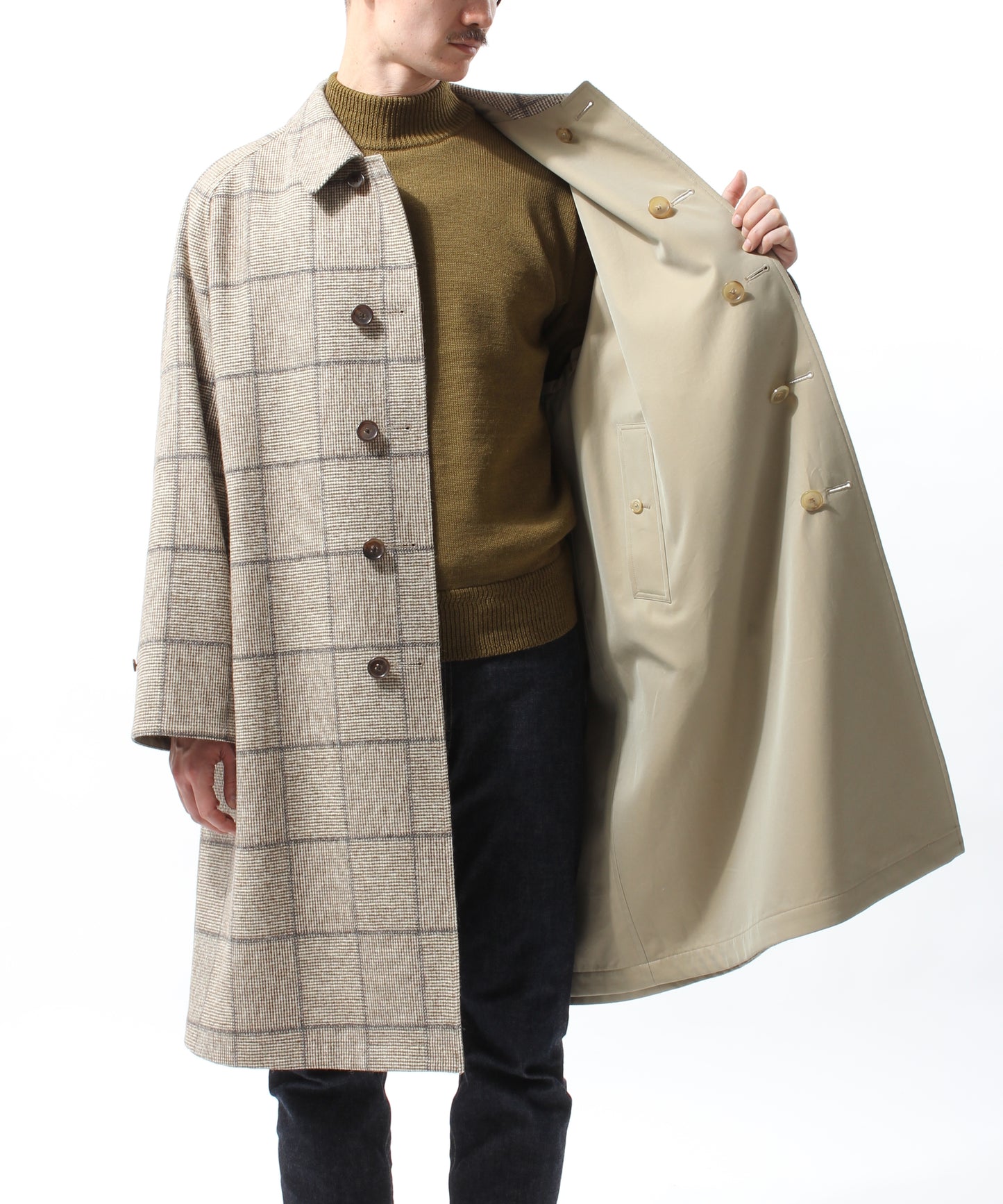 【 24FW 】ANATOMICA SINGLE RAGLAN COAT Ⅱ REVERSIBLE / BEIGE