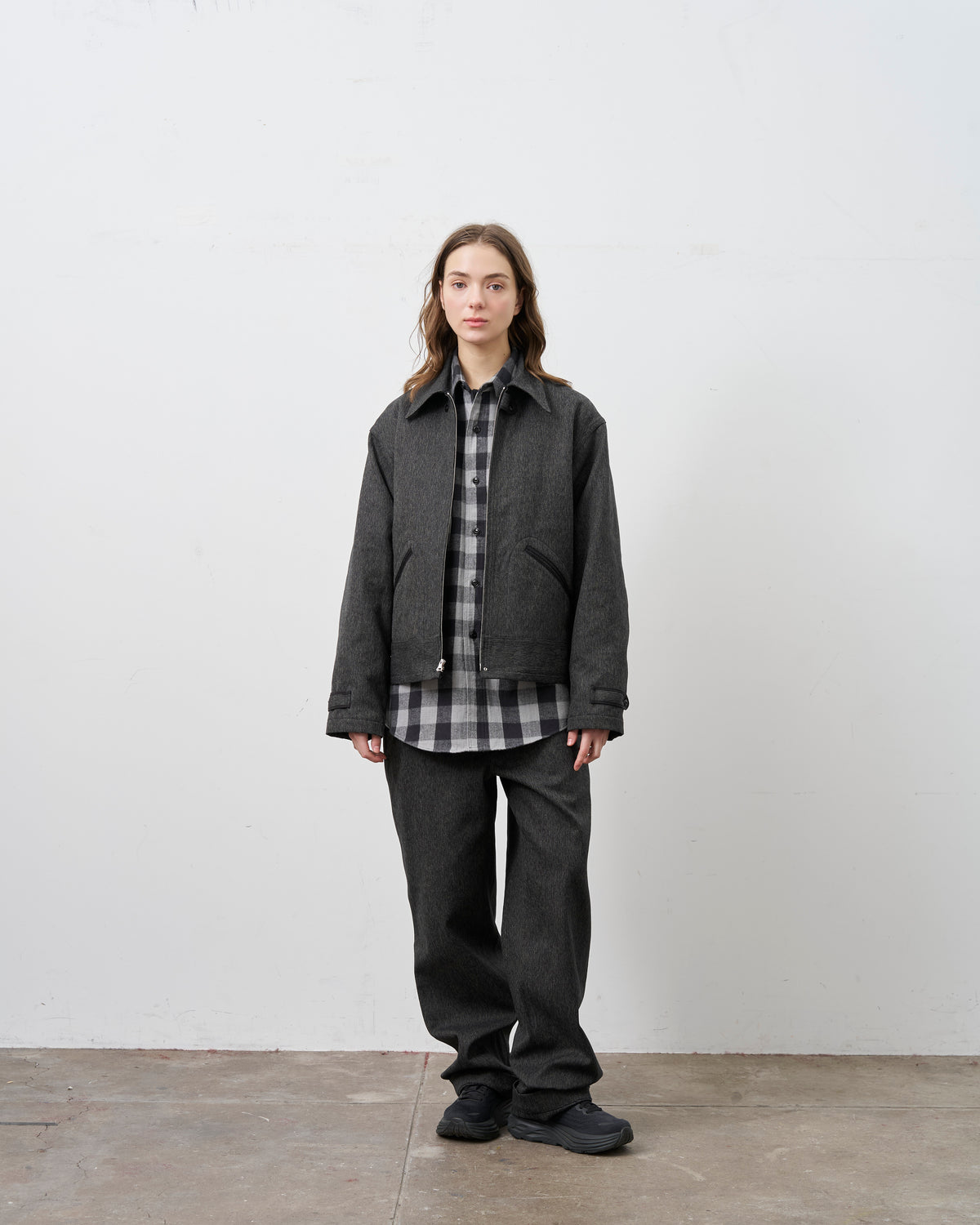 【 26FW 】BIGYANK LEO JACKET HEATHER TWILL / BLACK