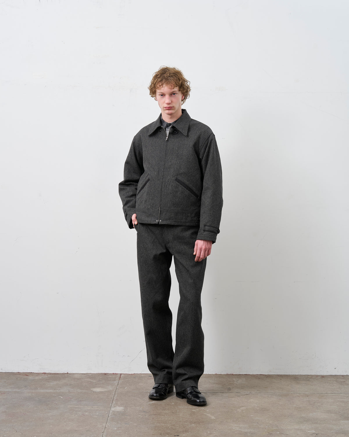 【 26FW 】BIGYANK LEO JACKET HEATHER TWILL / BLACK
