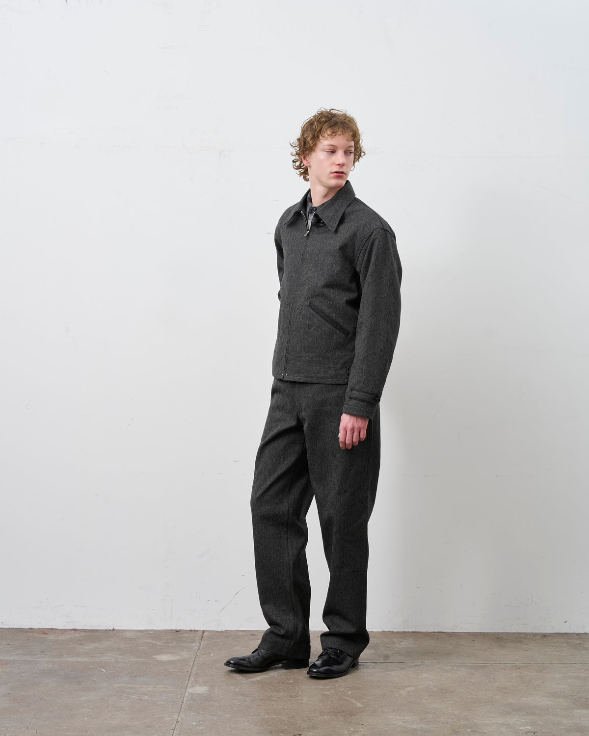 【 26FW 】BIGYANK LEO JACKET HEATHER TWILL / BLACK