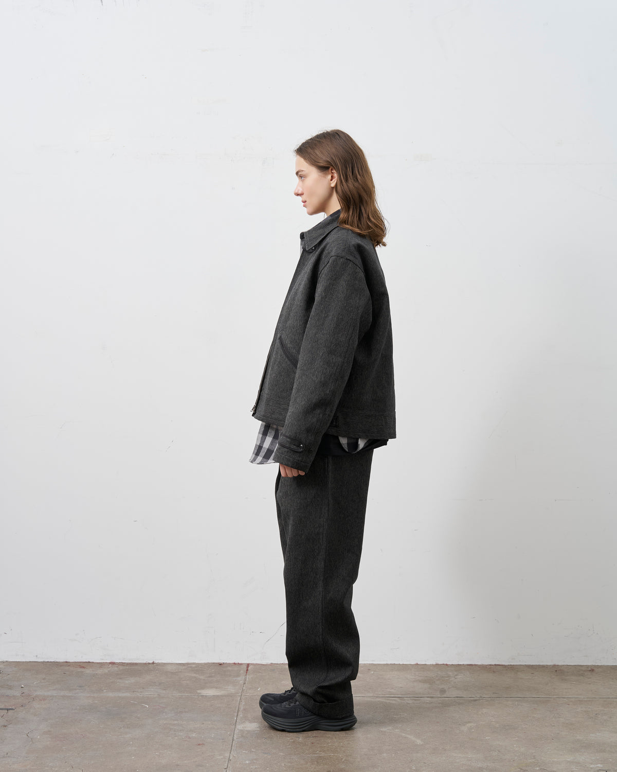 【 26FW 】BIGYANK LEO JACKET HEATHER TWILL / BLACK