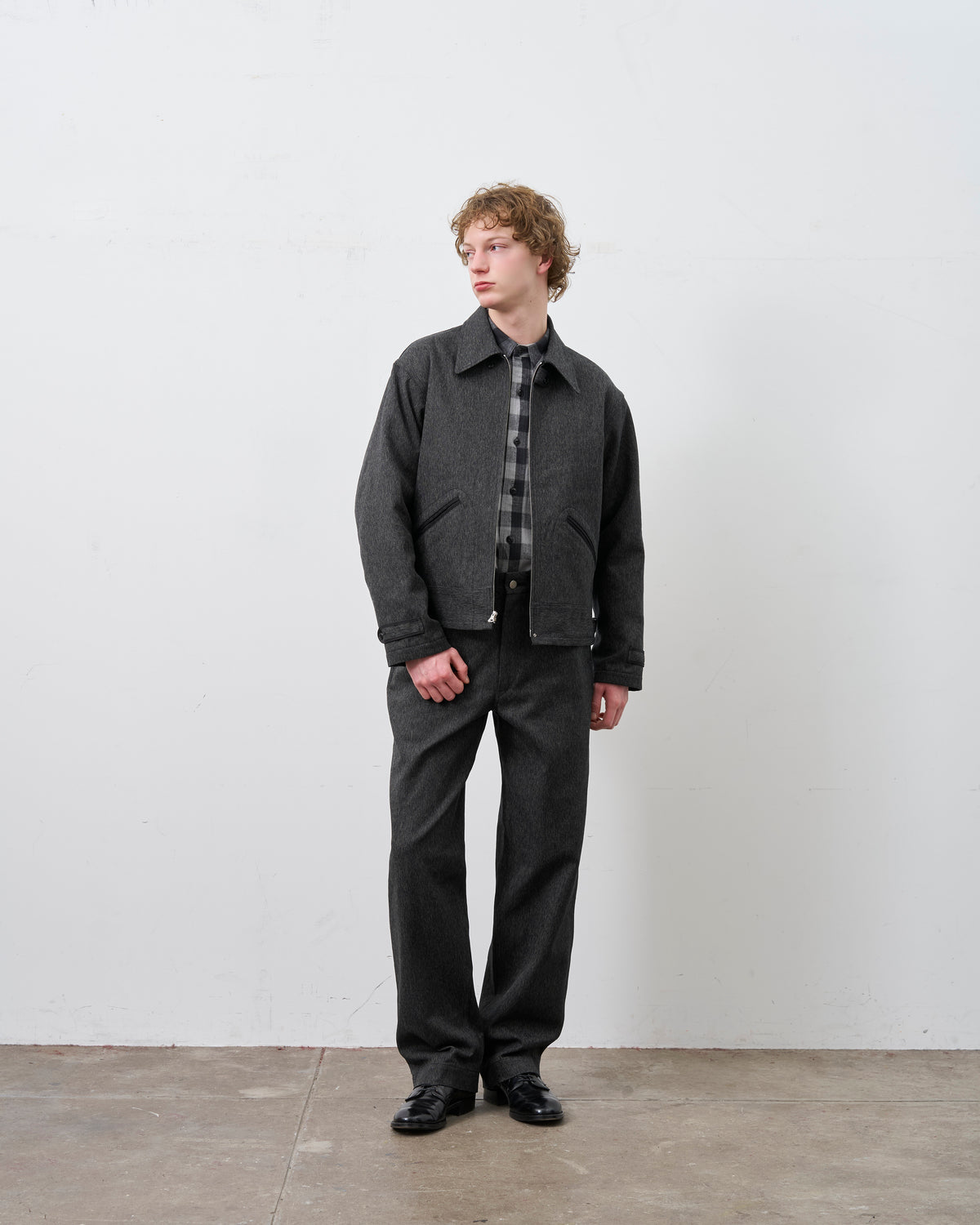 【 26FW 】BIGYANK LEO JACKET HEATHER TWILL / BLACK