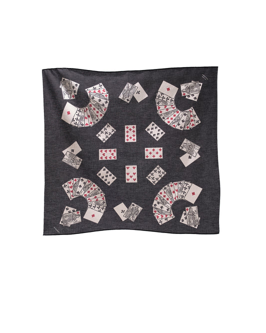 【 26SS 】ANATOMICA PLAYING CARDS SCARF / BLACK
