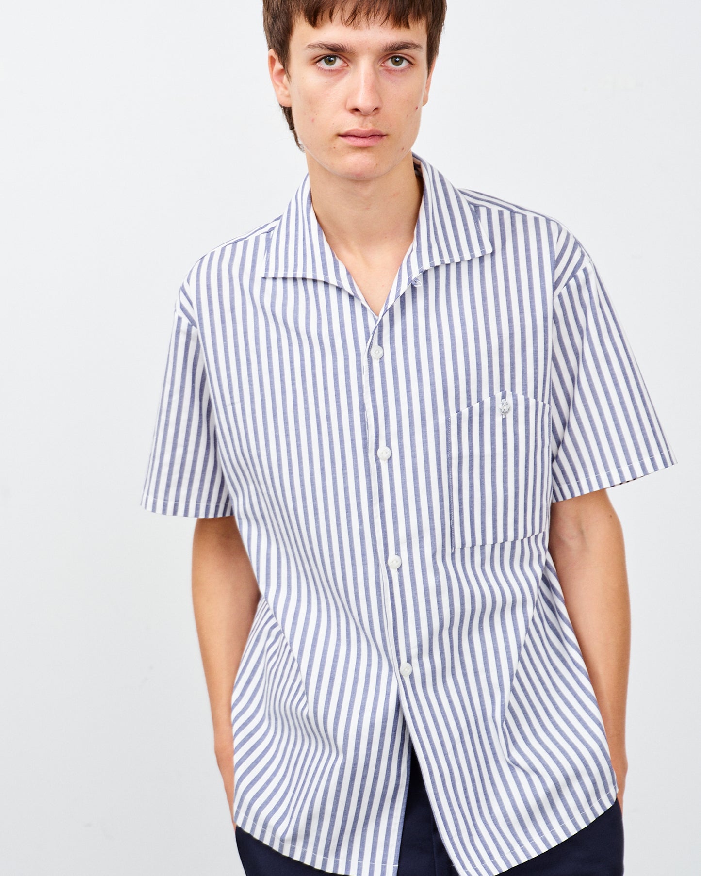 【 26SS 】BIGYANK RIPLEY SHIRT CANDY STRIPE / NAVY