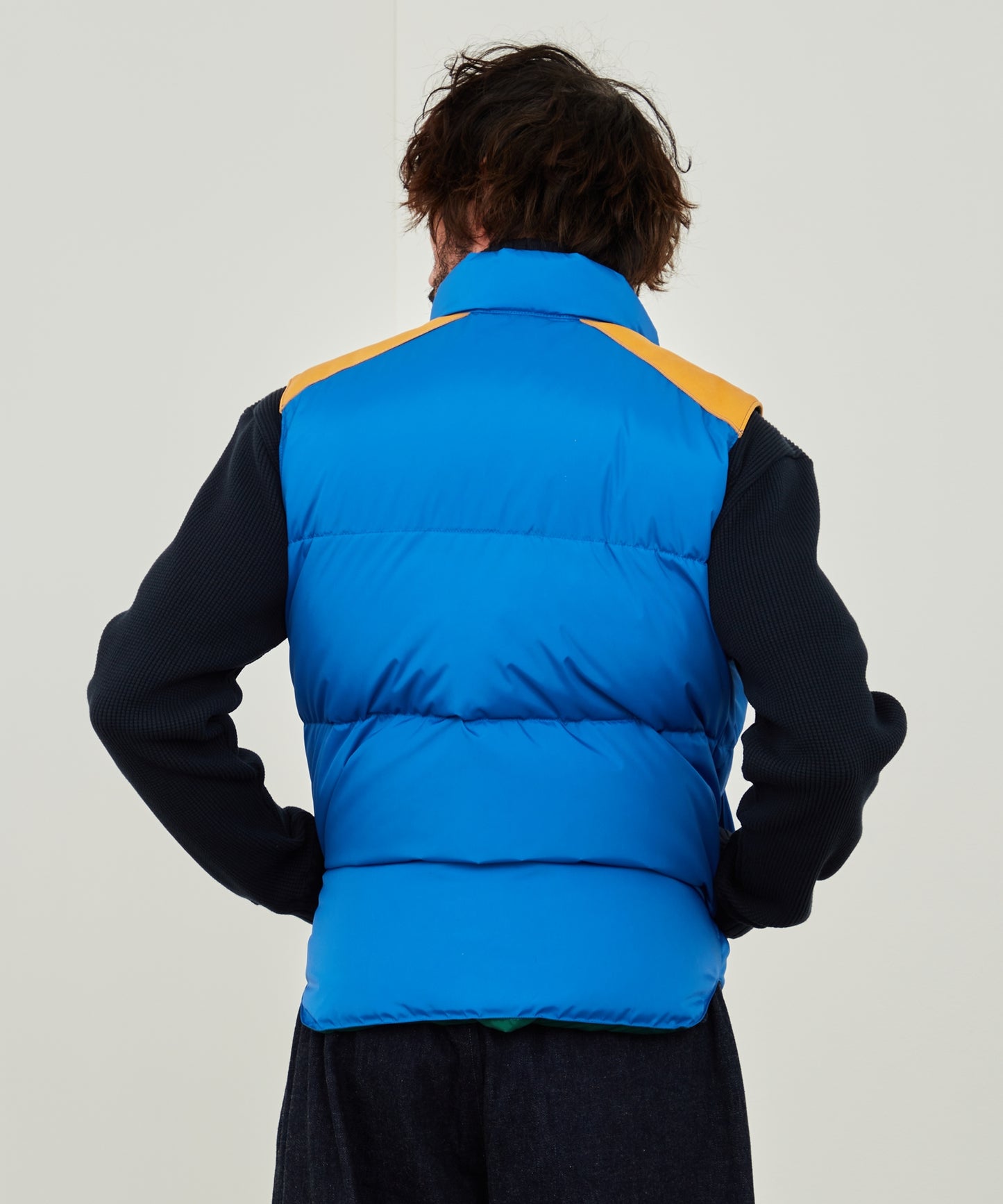 RMFC × Nigel Cabourn HERITAGE DOWN VEST CLIP / BLUE