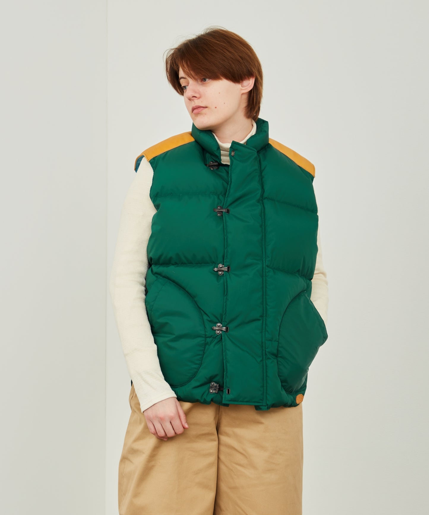 RMFC × Nigel Cabourn HERITAGE DOWN VEST CLIP / GREEN