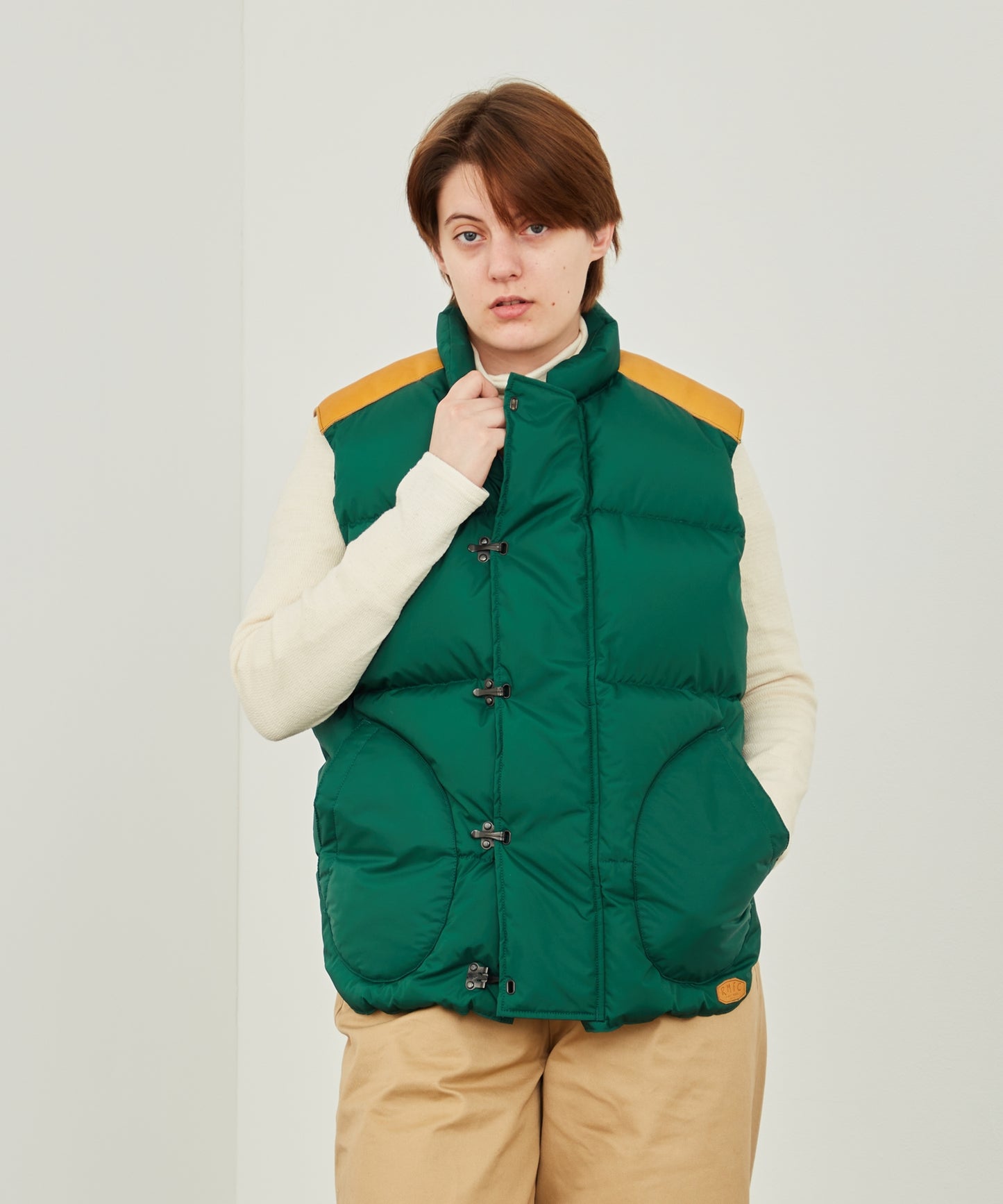 RMFC × Nigel Cabourn HERITAGE DOWN VEST CLIP / GREEN