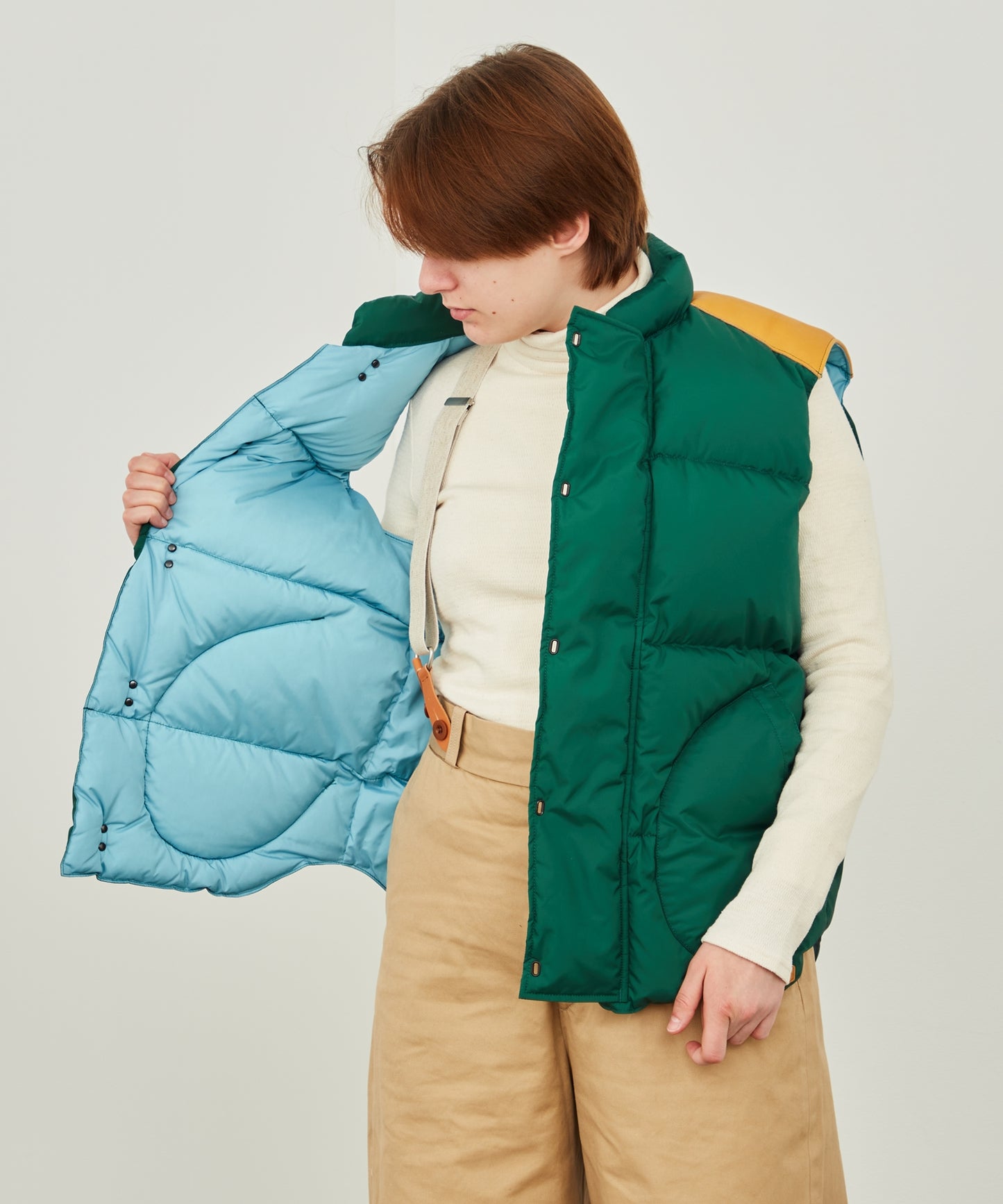 RMFC × Nigel Cabourn HERITAGE DOWN VEST CLIP / GREEN