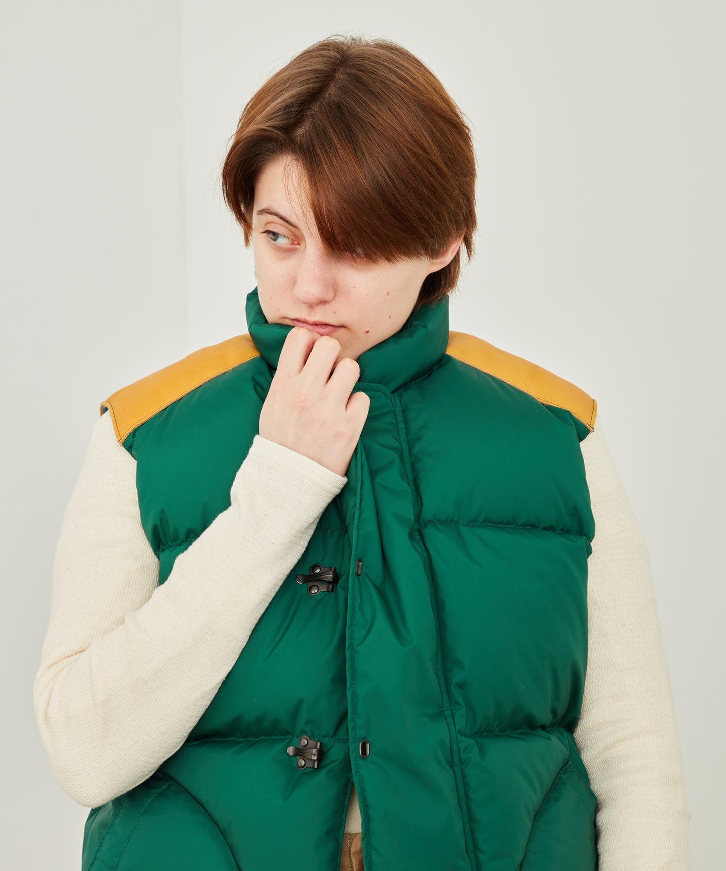 RMFC × Nigel Cabourn HERITAGE DOWN VEST CLIP / GREEN