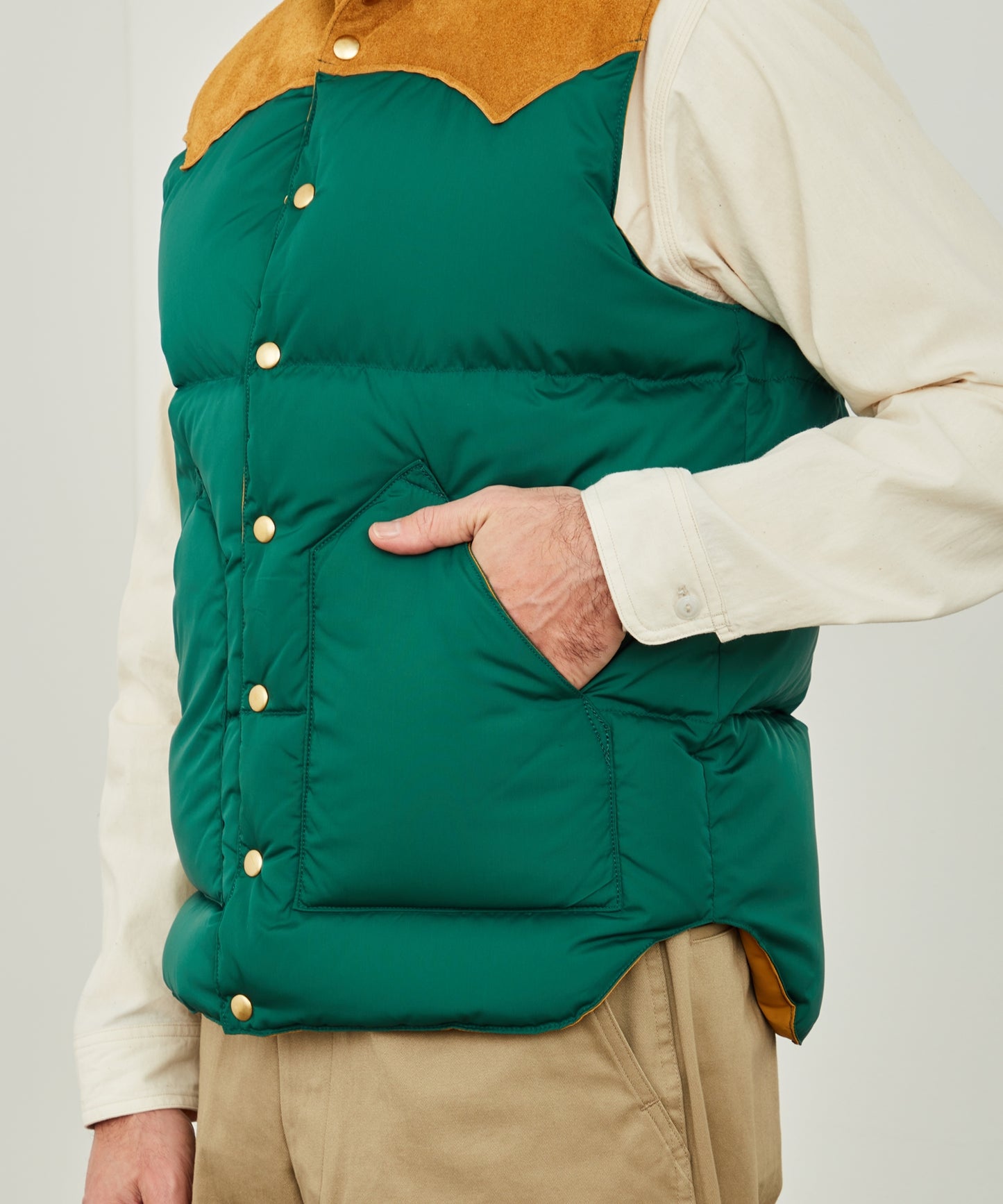 【 50th Anniv. 】RMFC HERITAGE DOWN VEST / PINE GREEN