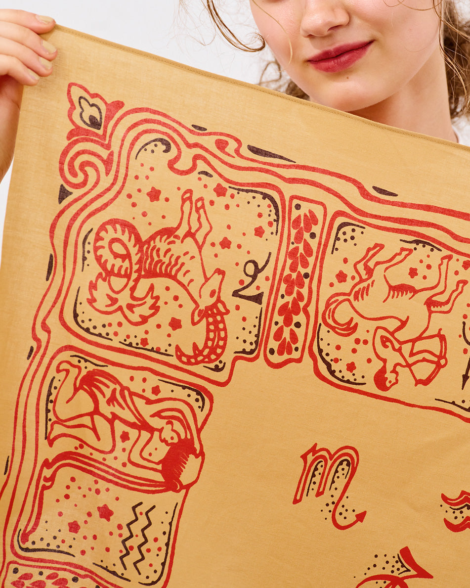 【 26SS 】RMFC SCARF ZODIAC SIGNS / BEIGE