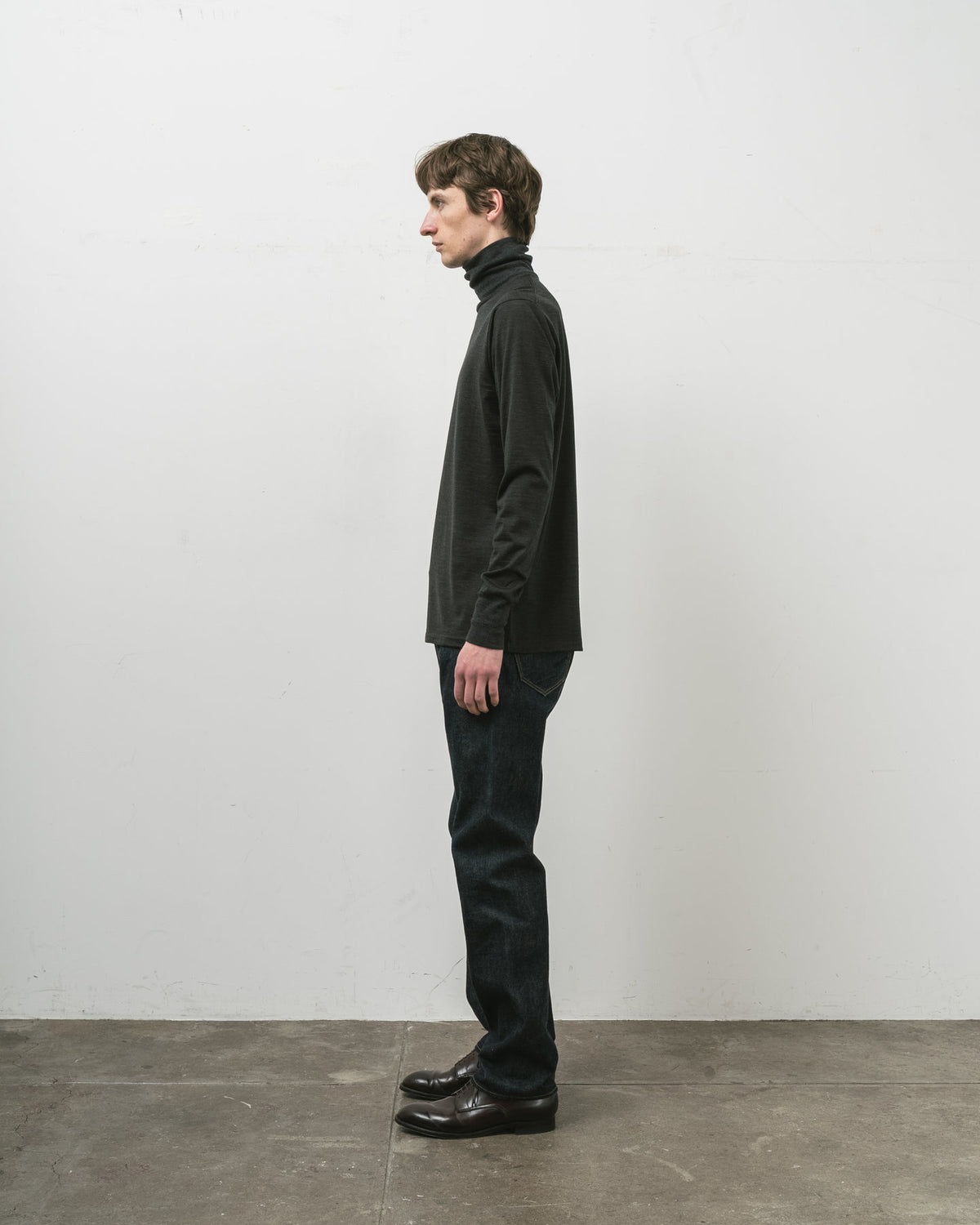 【 26FW 】 ANATOIMCA SFM TURTLE NECK TEE / CHARCOAL