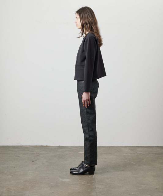 【 26FW 】ANATOMICA LADIES SWEAT CREW NECK CARDIGAN / BLACK