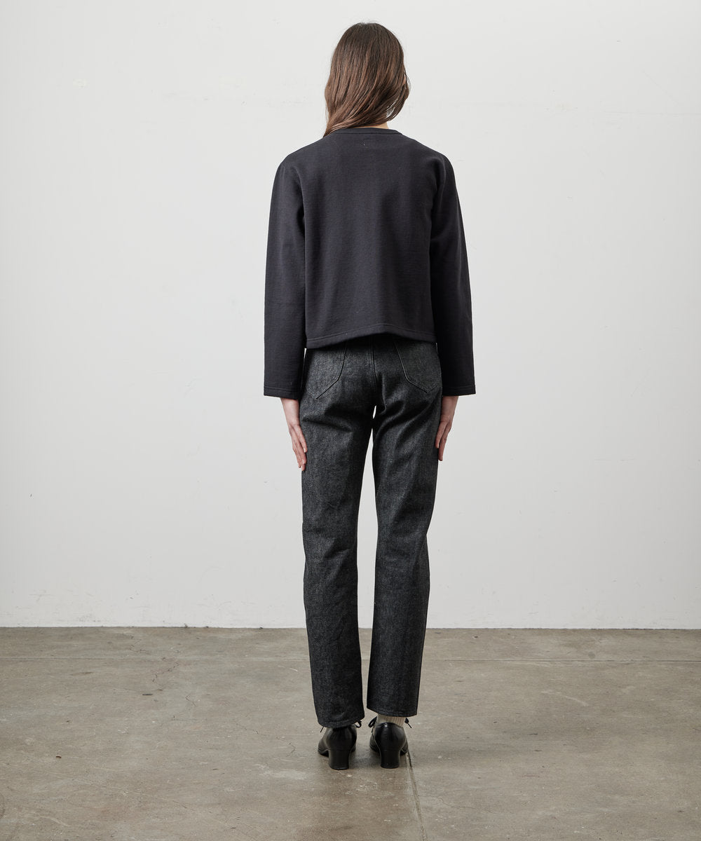 【 26FW 】ANATOMICA LADIES SWEAT CREW NECK CARDIGAN / BLACK