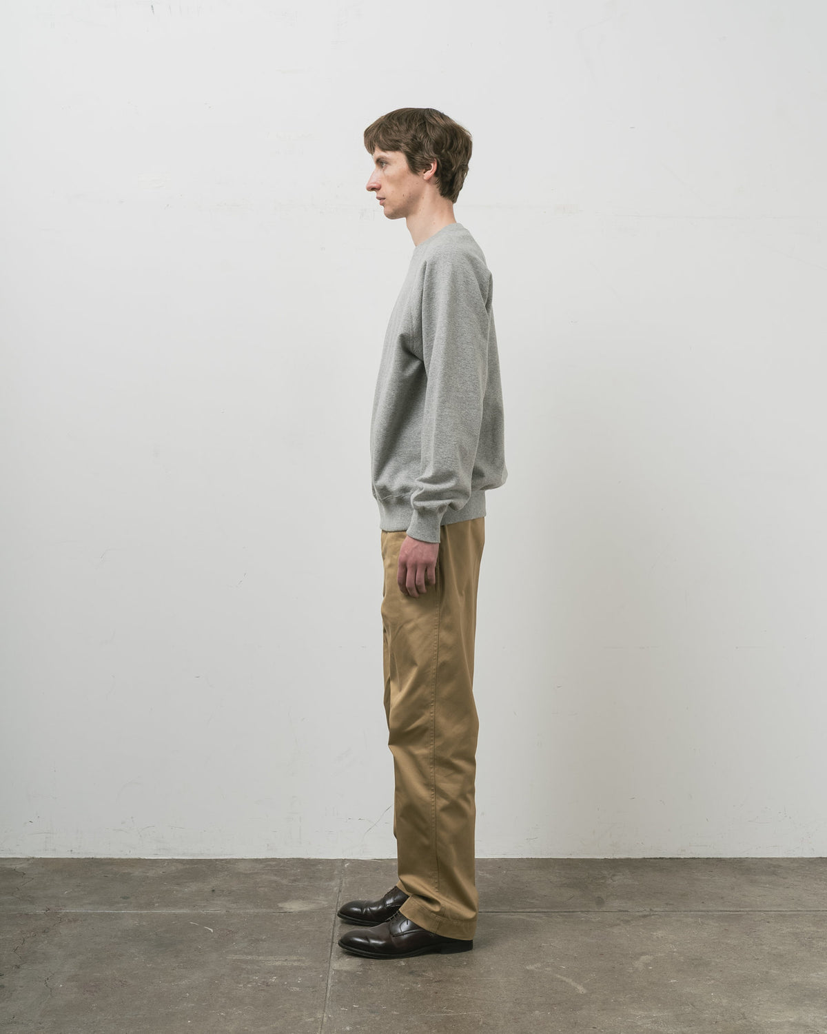 【 26FW 】 ANATOMICA SWEAT RAGLAN CREW NECK / GREY