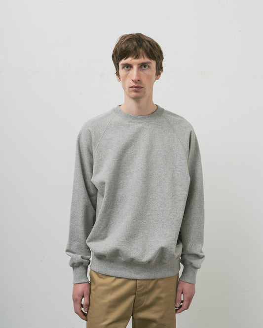 【 26FW 】 ANATOMICA SWEAT RAGLAN CREW NECK / GREY