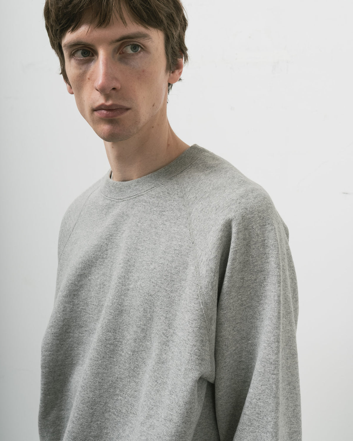 【 26FW 】 ANATOMICA SWEAT RAGLAN CREW NECK / GREY