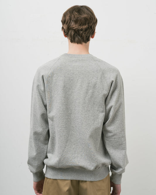 【 26FW 】 ANATOMICA SWEAT RAGLAN CREW NECK / GREY
