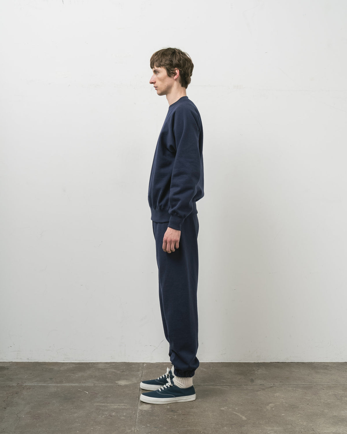 【 26FW 】 ANATOMICA SWEAT RAGLAN CREW NECK / NAVY