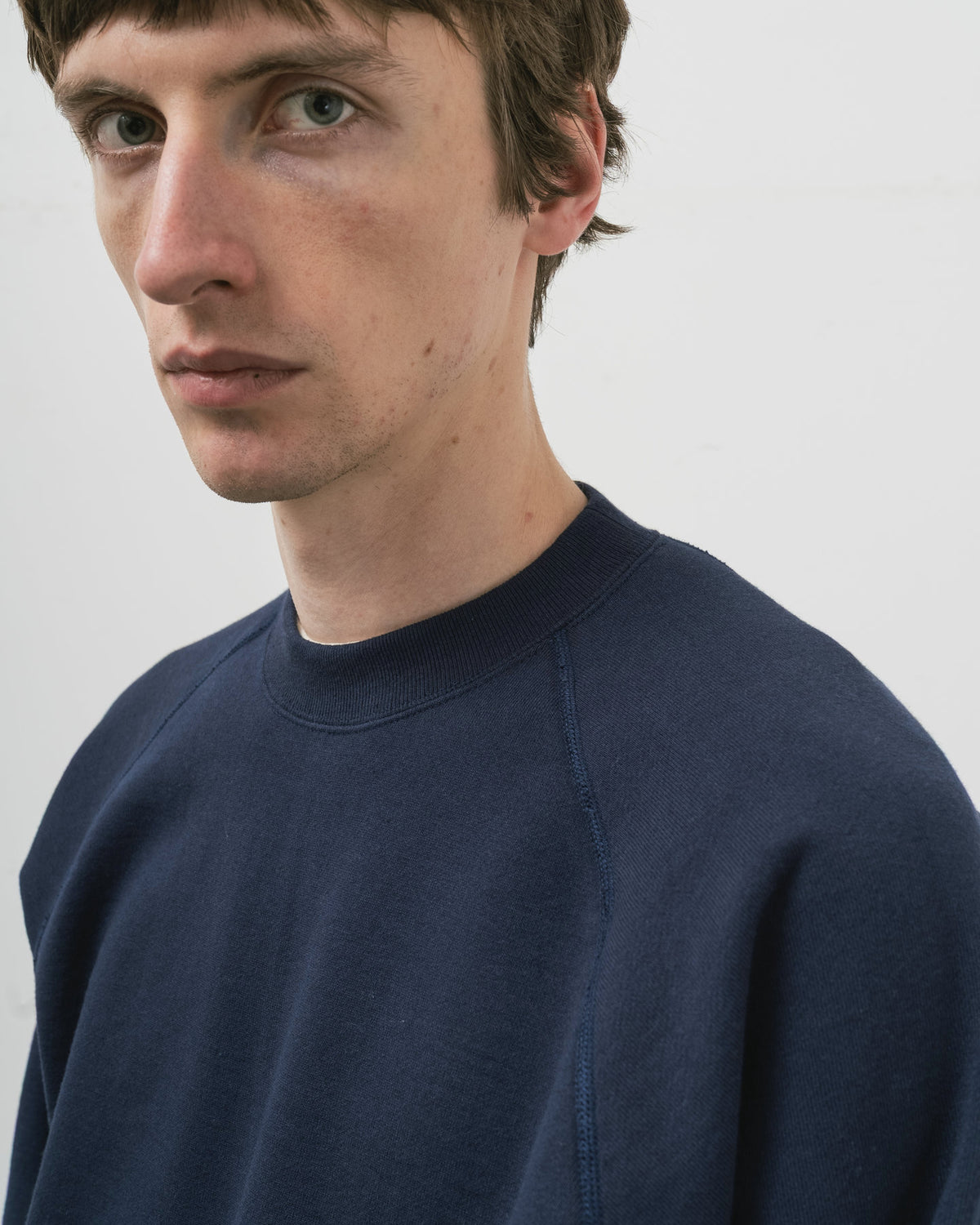 【 26FW 】 ANATOMICA SWEAT RAGLAN CREW NECK / NAVY