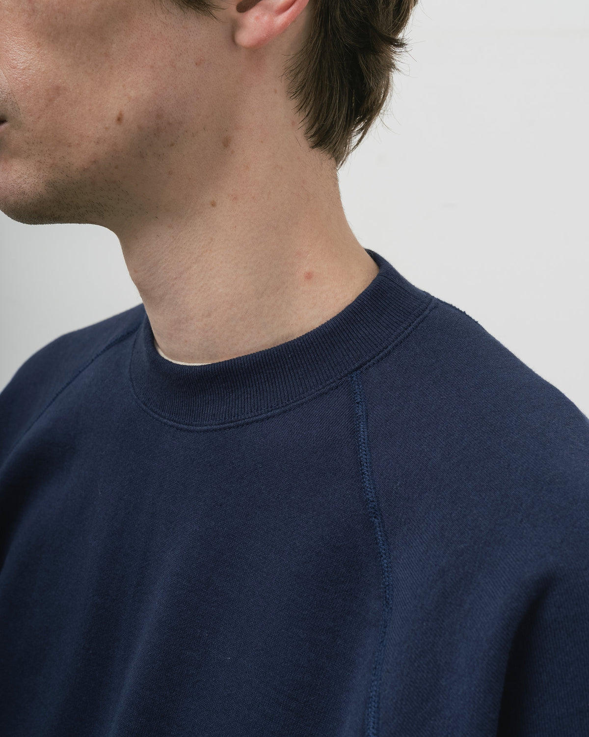 【 26FW 】 ANATOMICA SWEAT RAGLAN CREW NECK / NAVY