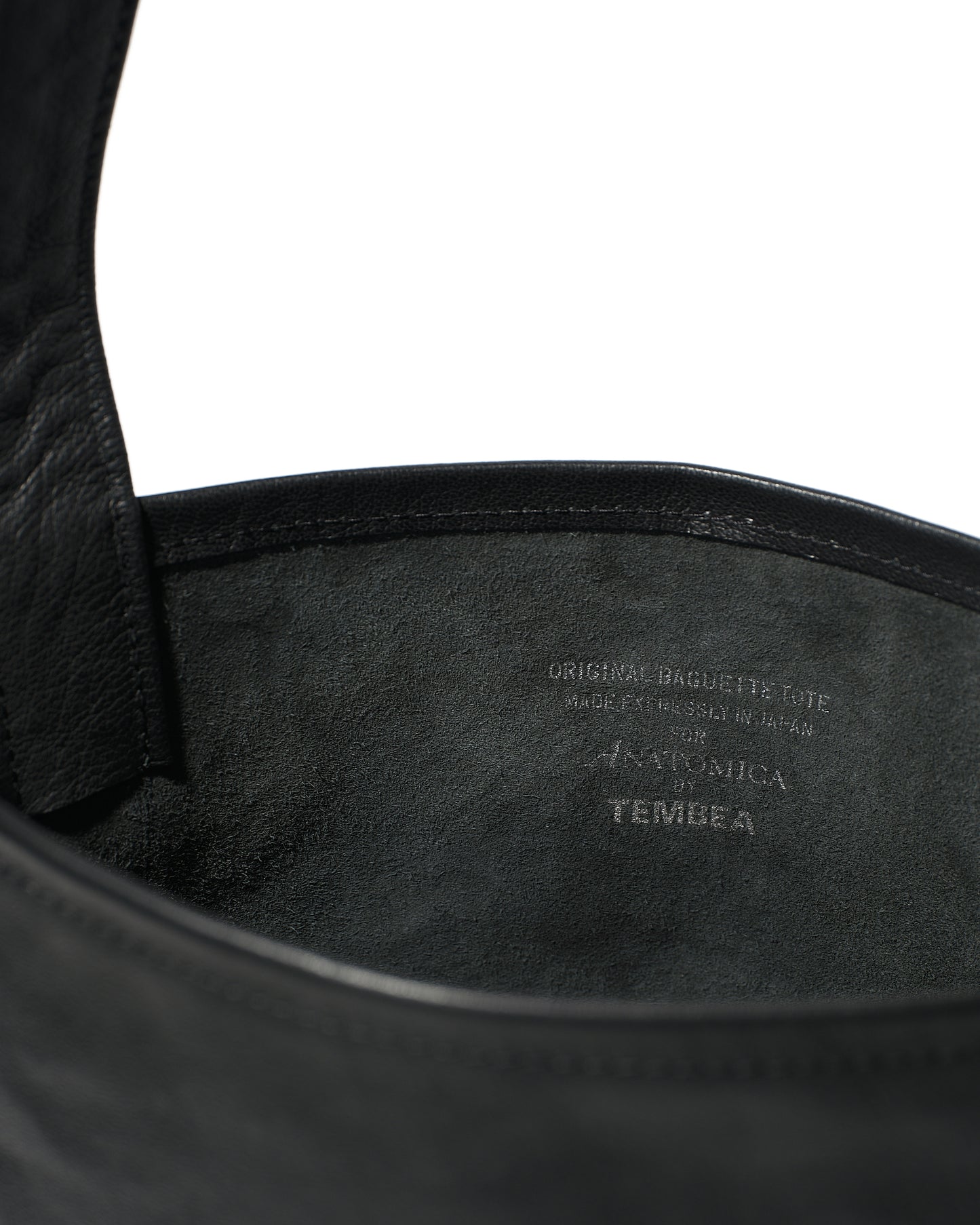 【 ANATOMICA by TEMBEA 】　BAGUETTE TOTE GOAT LEATHER by TEMBEA / BLACK