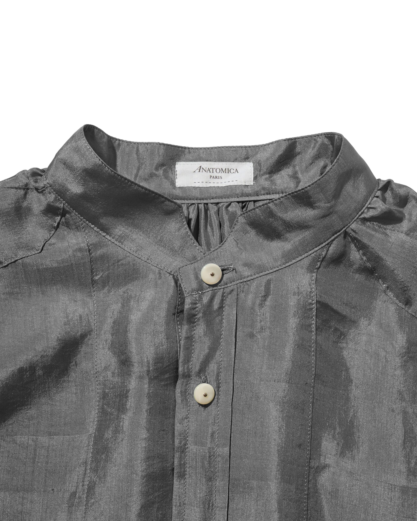 【 26SS 】ANATOMICA LADIES TUSCAN DRESS KHADI SILK / CHARCOAL