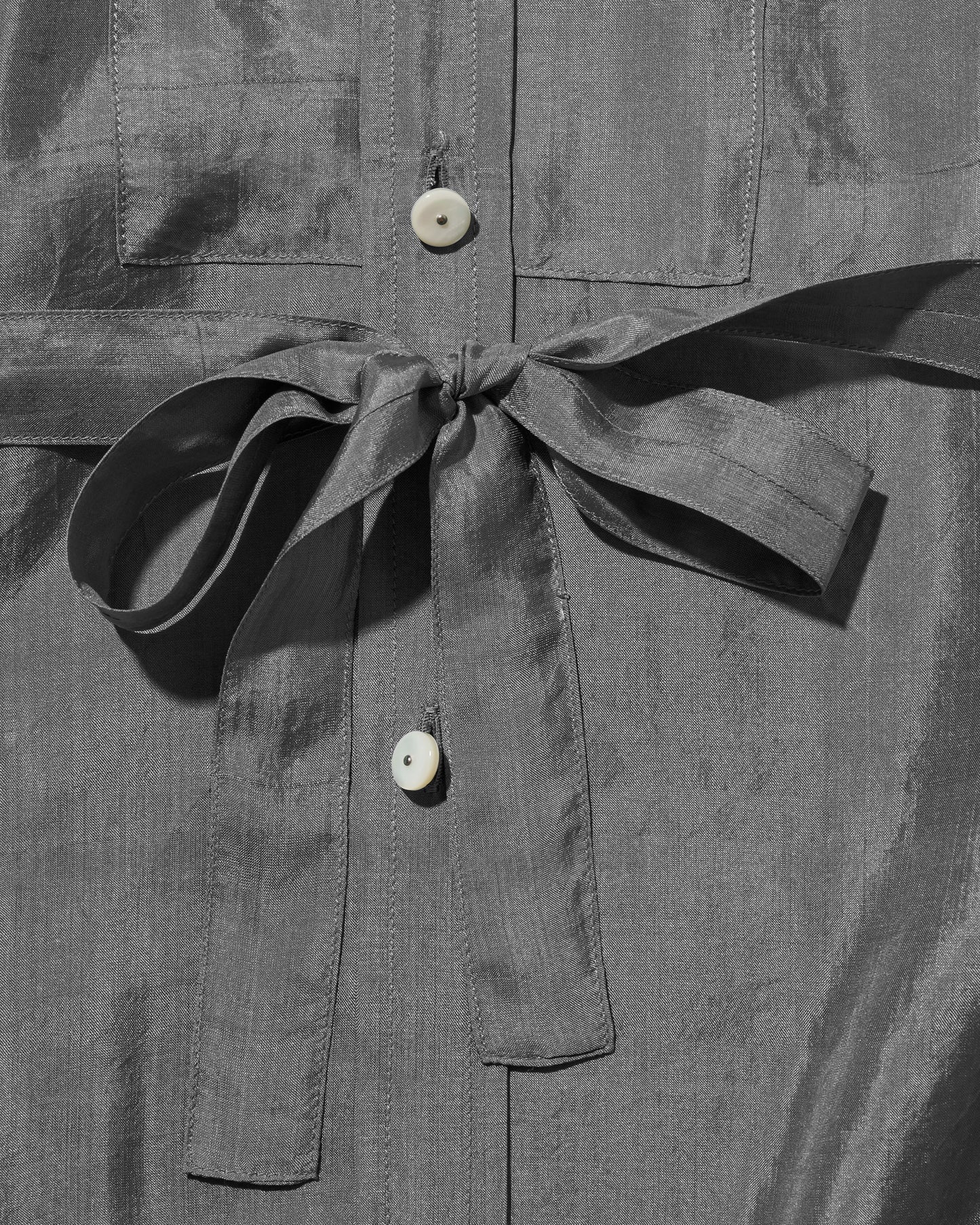 【 26SS 】ANATOMICA LADIES TUSCAN DRESS KHADI SILK / CHARCOAL